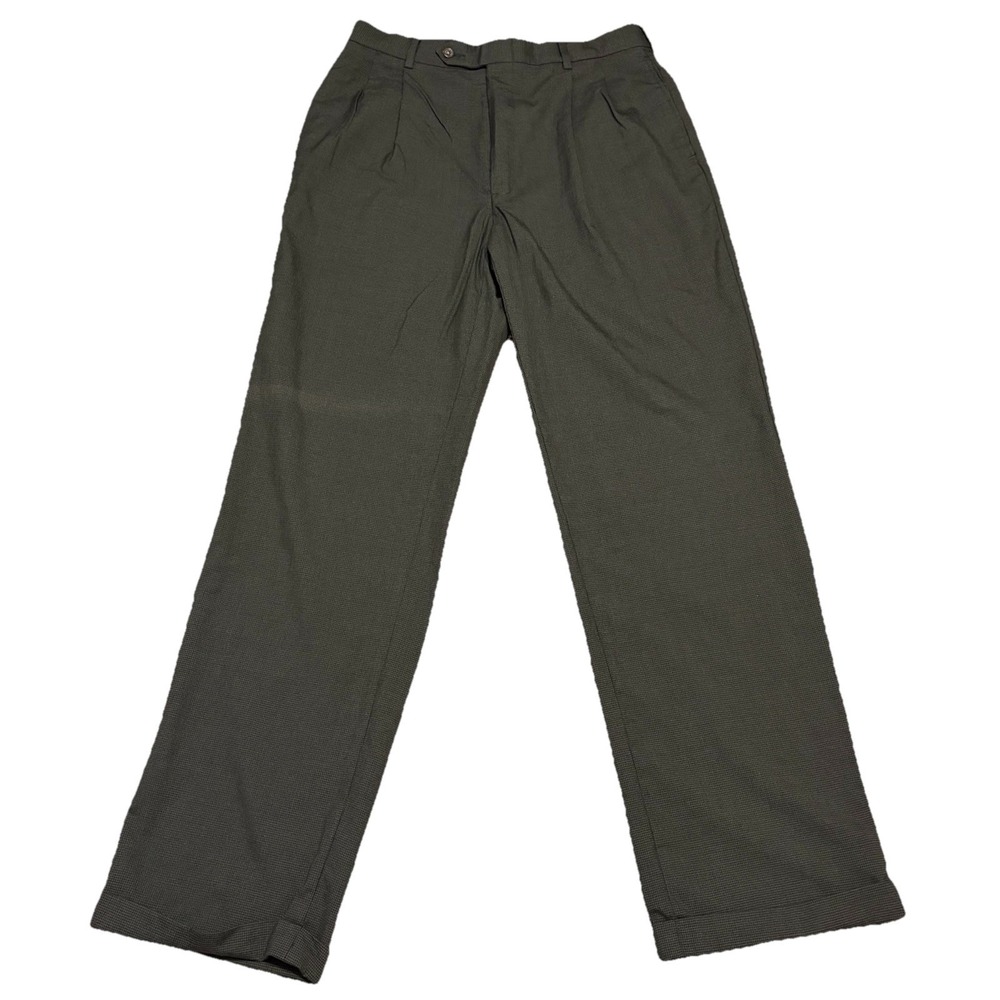 Jos A Bank Executive Collection Wool Dress‎ Pants 30x32 Green